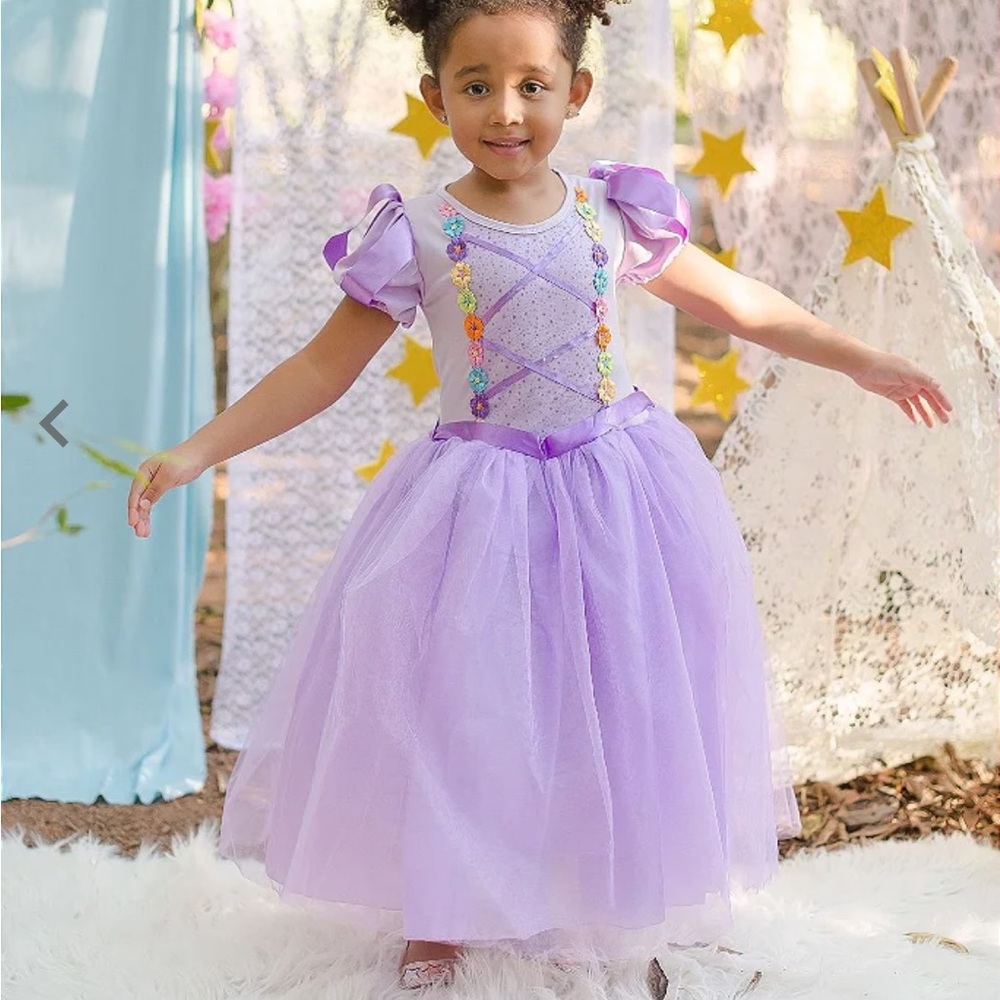 Amoralu Vestido Princesa Lilas Festa, Rapunzel Tangled Dress